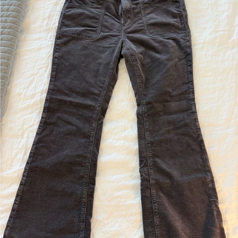 Pilcro Charcoal Corduroy Trousers